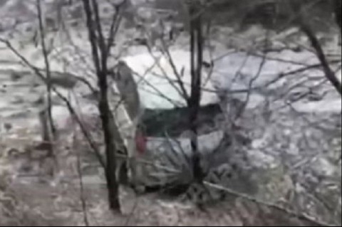 Оторвал отбойник и слетел с моста: под Киевом произошло ДТП