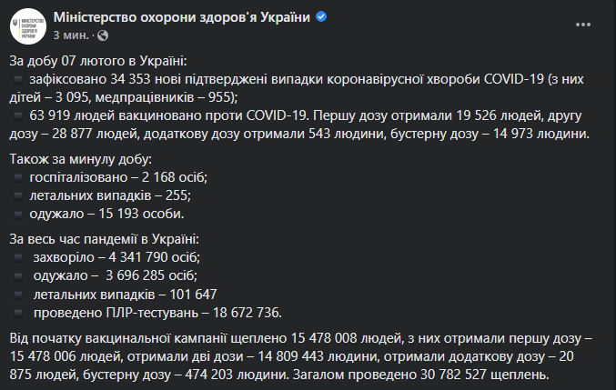 В Украине за сутки от коронавируса вакцинировали более 60 тысяч человек